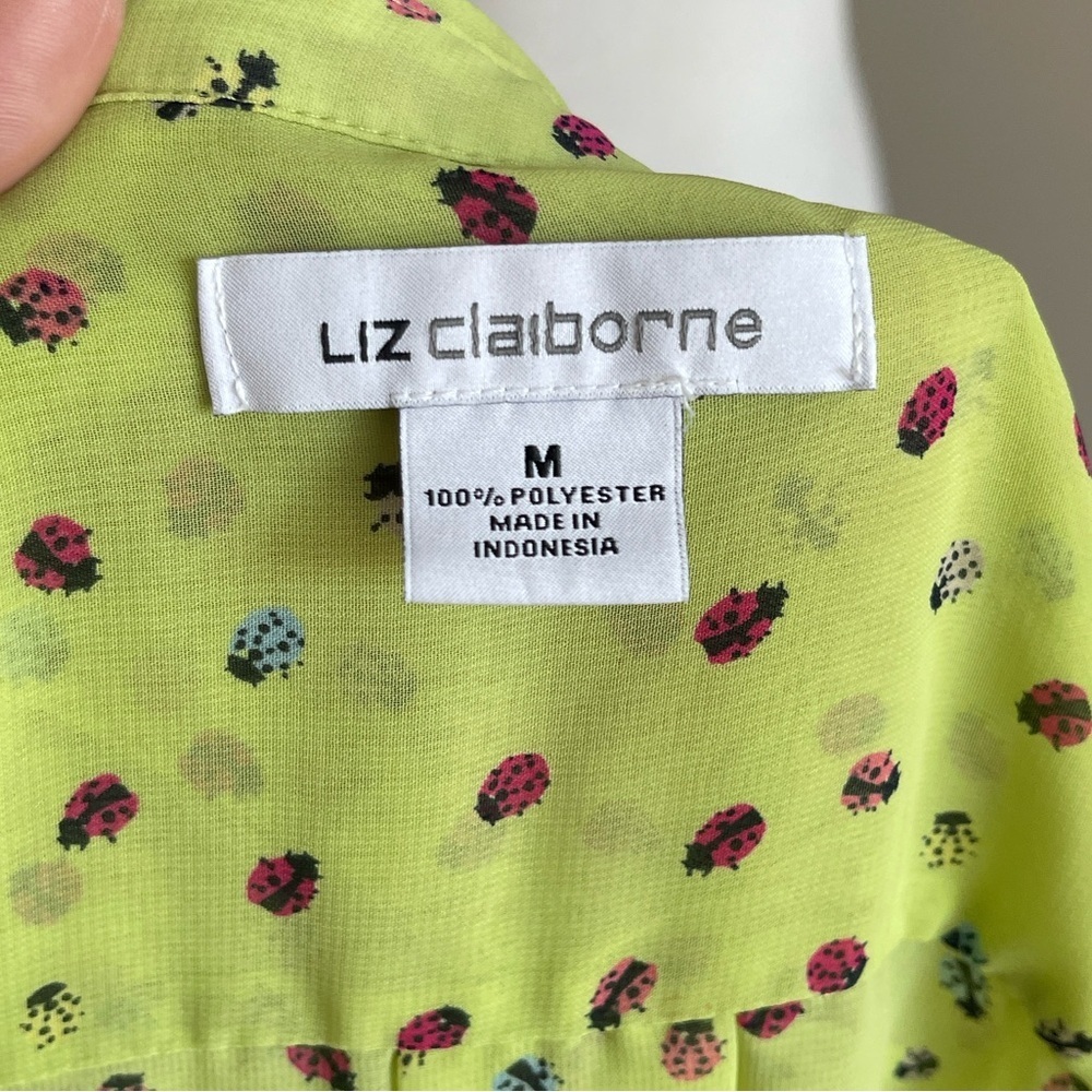 Liz Claiborne Ladybug Sleeveless Blouse Size M - Picture 5 of 5